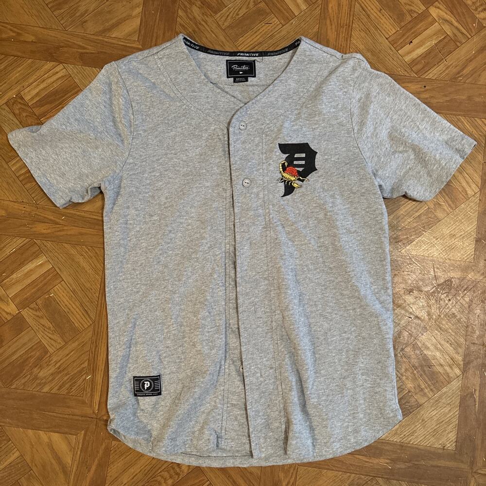 Primitive Men’s Scorpion Baseball Shirt Small Skateboard Button Up Embroidered
